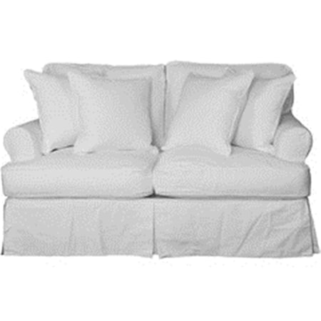 Sunset Trading Horizon Slipcovered Loveseat White SU-117610-423080